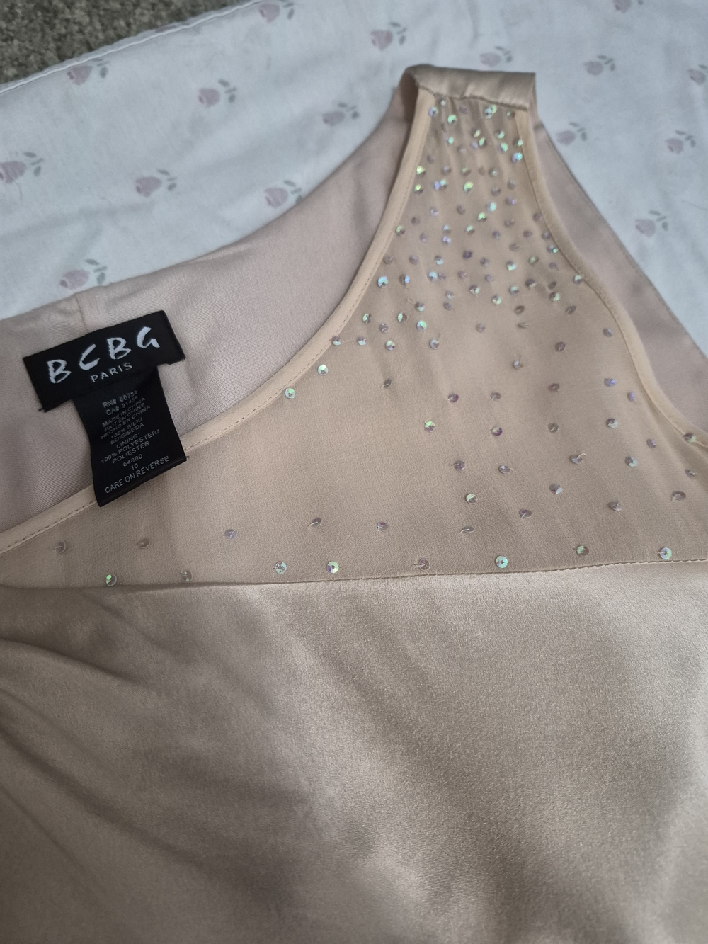 BCBG PARIS 100% SILK GOWN SZ 10 - Picture 6 of 13